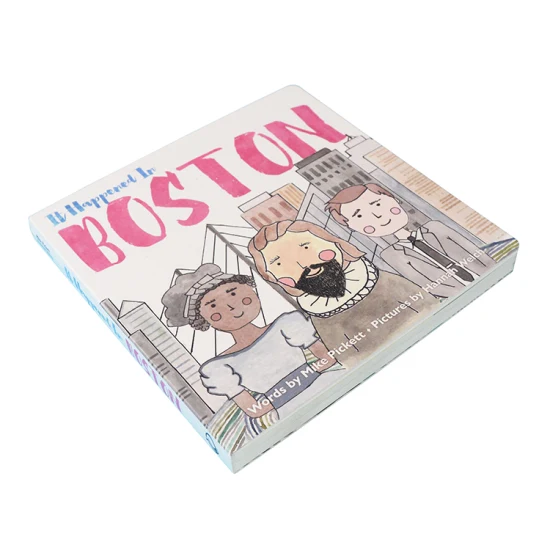 カラフルな角の丸い英語の物語を備えた子供用ボードブックをプロ仕様の高品質ボール紙に印刷します。